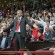 Fans jeer Arsene Wenger in happier times, as in not Arsenal fans and not at the home stadium.