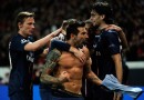 "Ezequiel Lavezzi scores the key goal for PSG (Picture: Getty)"